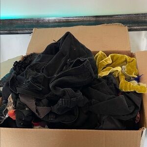 Box of Mixed Fabric Scraps all off cuts and new I’ll add my tag when purchased